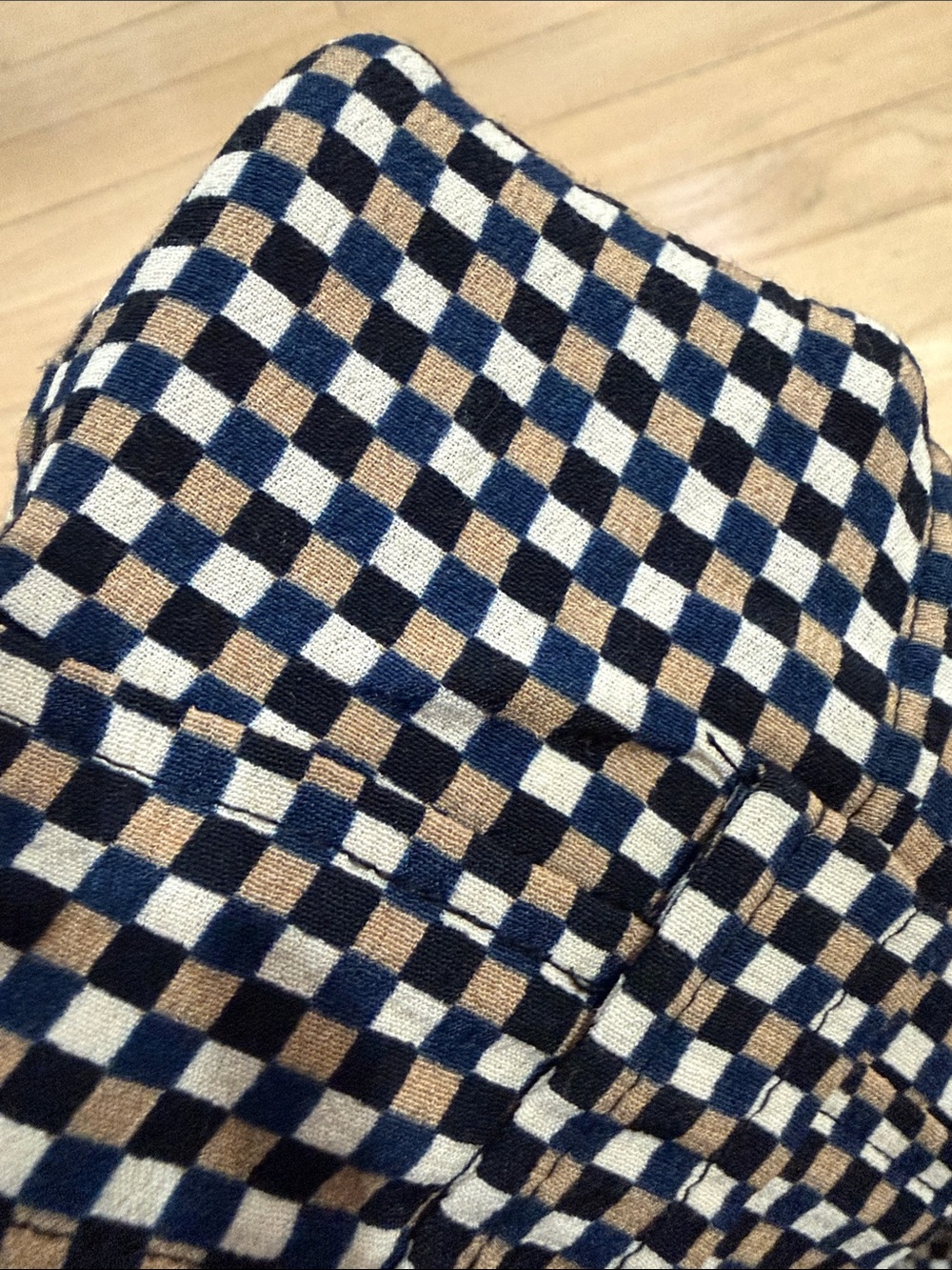 Ganni Black and Cream Checker Maxi Skirt - Picture 3 of 3